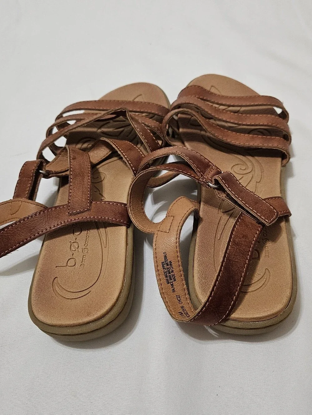 Born boc Women's Brown Sling Back Strappy Flat Sandals Size 11